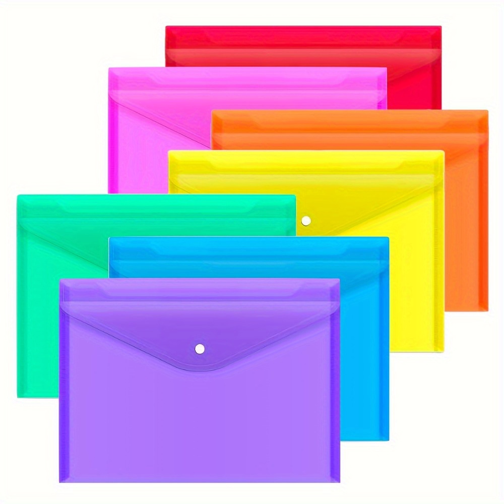 Home Office Organization - A4/Letter-Größe Dokumententaschen mit Druckknopfverschluss - Langlebige