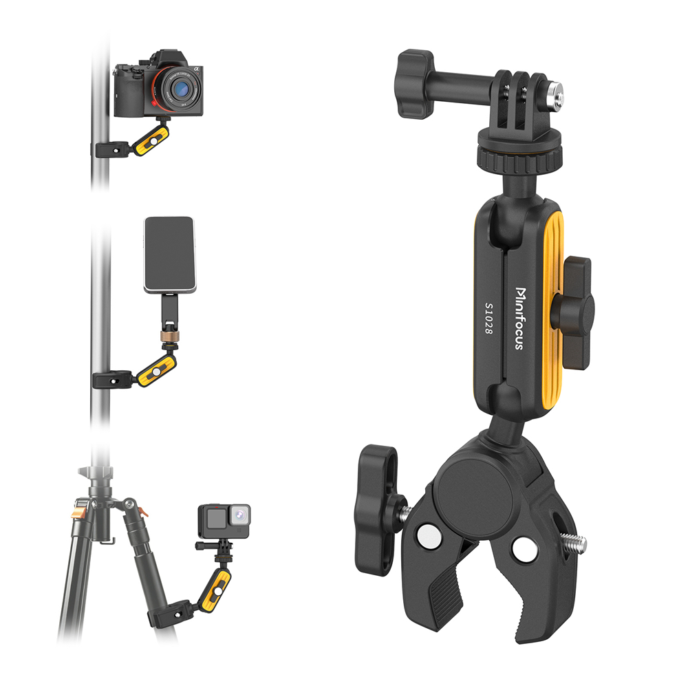 Monitor Arm Dual - Super-Klemme mit 360°-Drehung ° Doppel-Kugelkopf Magic