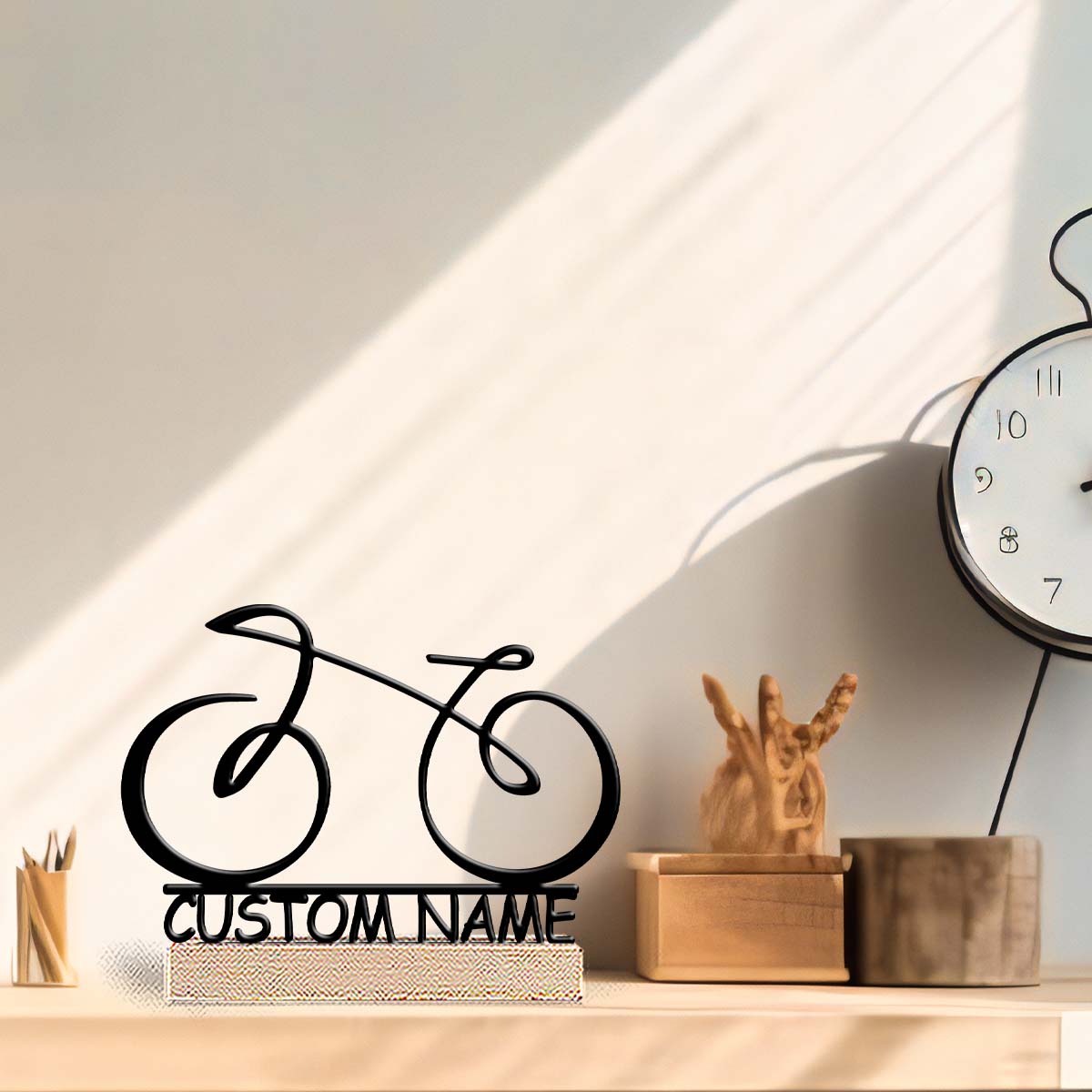 Home Office Gifts - 1 Stück Personalisierbares Modernes Fahrrad-Kunstobjekt mit