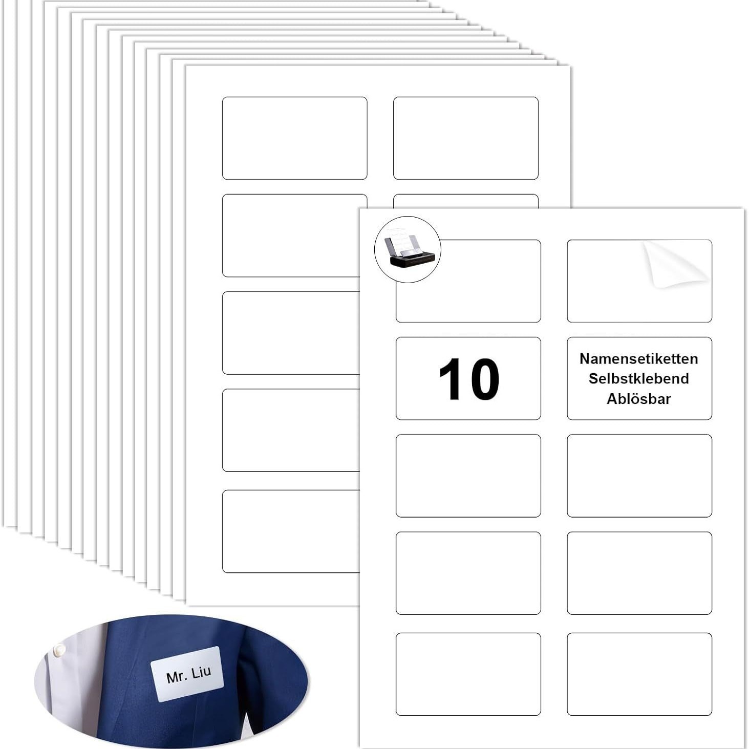 Home Office Organization - 20/80 Blatt A4-Haftnotizpapier zum Handschriften und