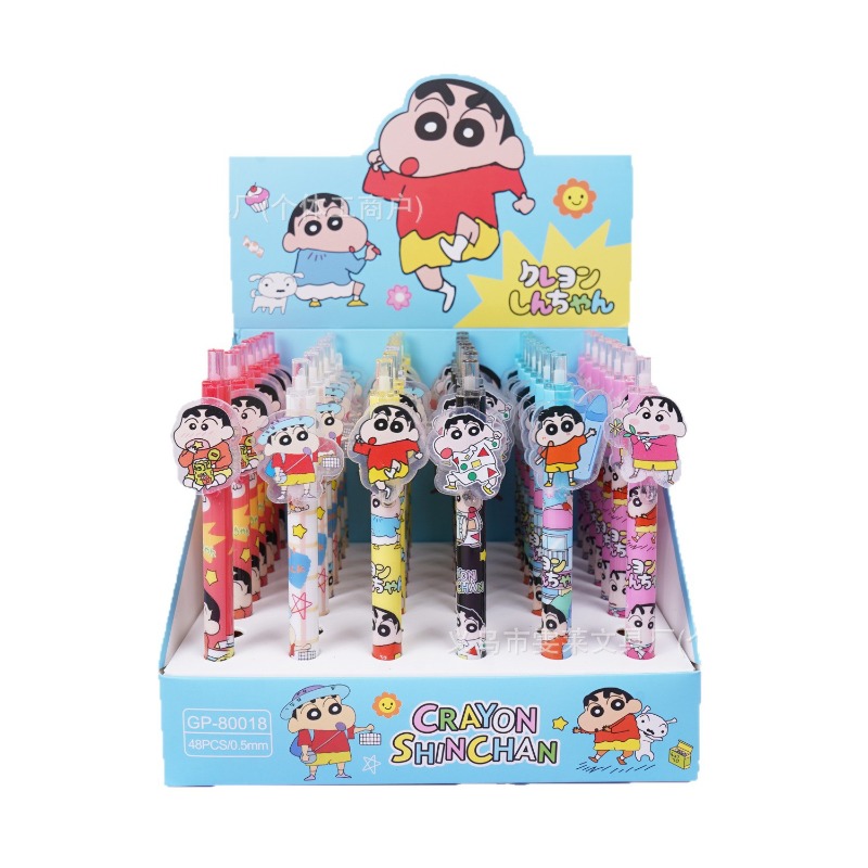 Home Office Student - 48 Stück/Box Crayon Shinchan Gelschreiber Cartoon