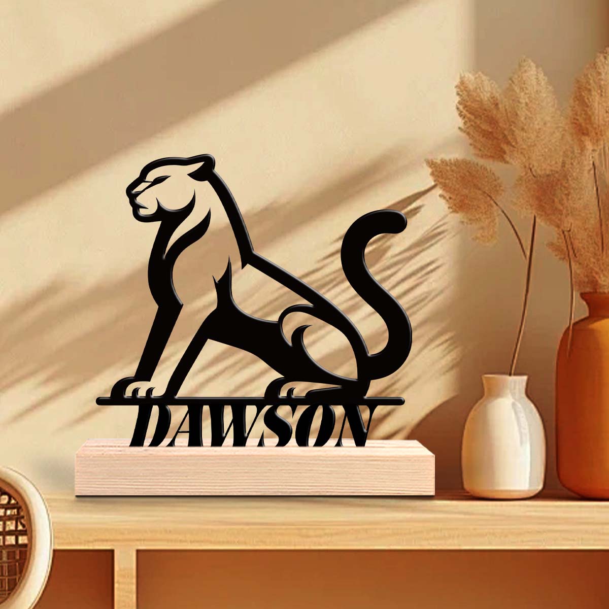 Home Office Gifts - 1 Stück Personalisierter Name Mighty Cheetah
