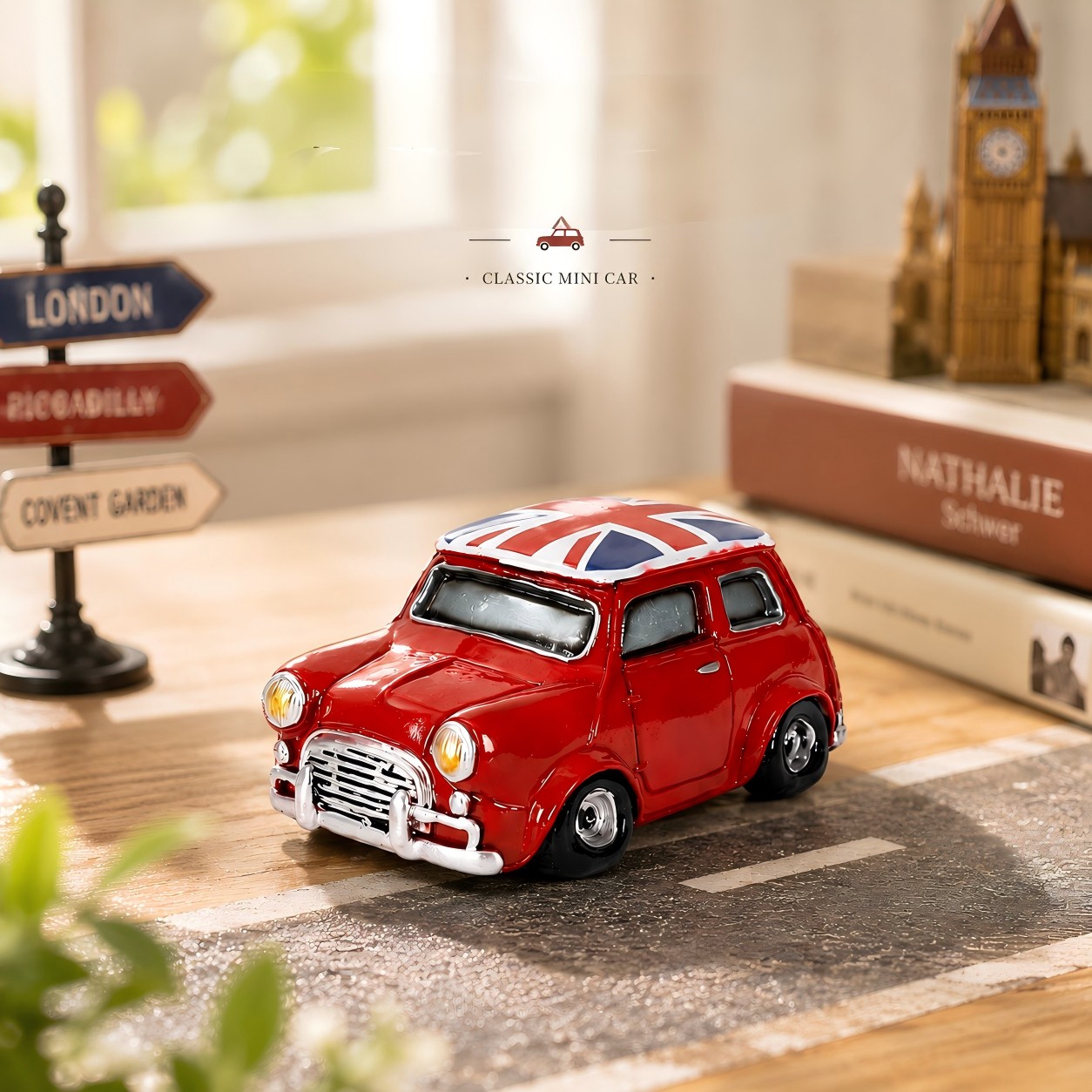 Home Office British - Vintage Britische Auto-Figur aus Harz Union