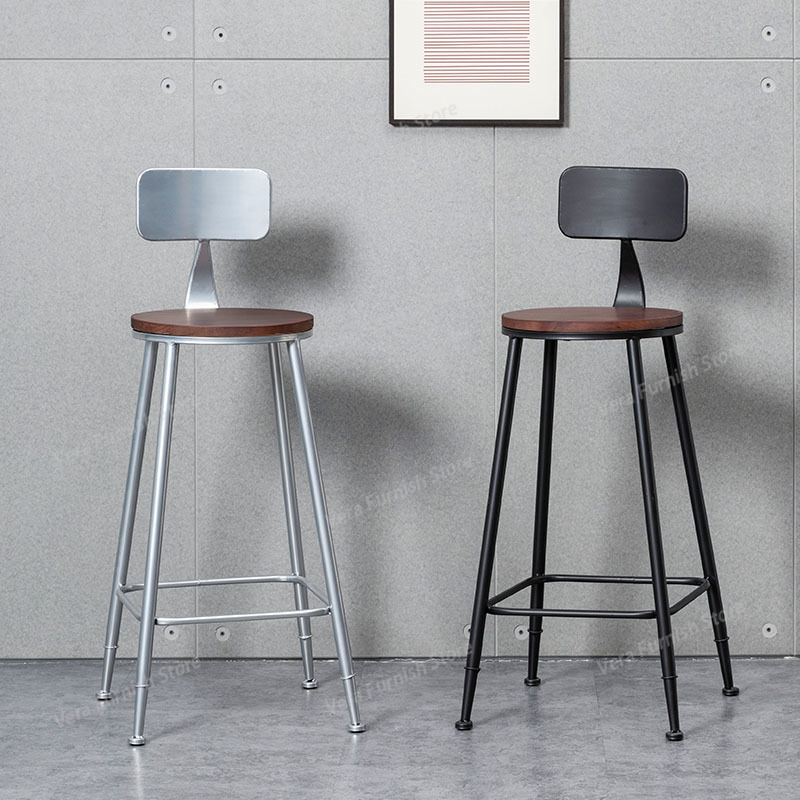 Home Office Industrial Design - Moderner Barstuhl mit Rückenlehne, Design, industrieller