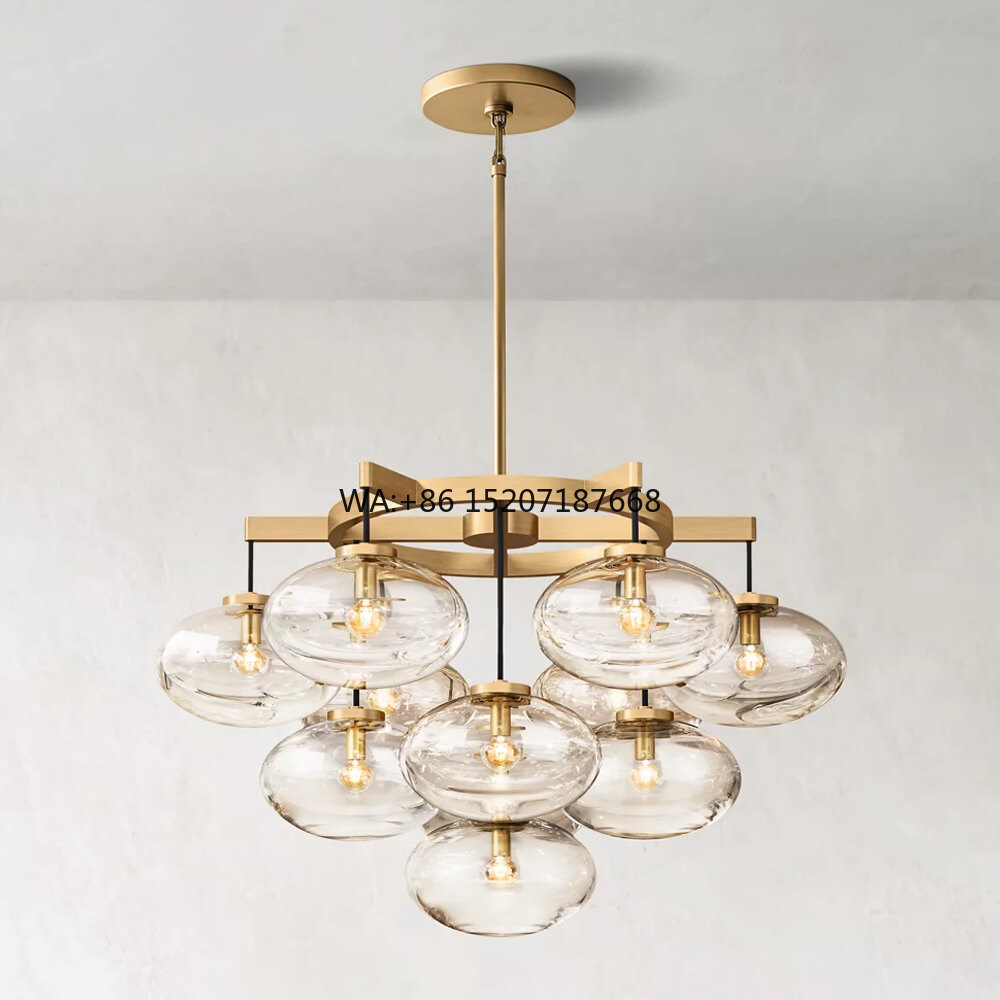 Home Office Industrial Design - 36-Zoll-Kronleuchter aus Messing im industriellen Design