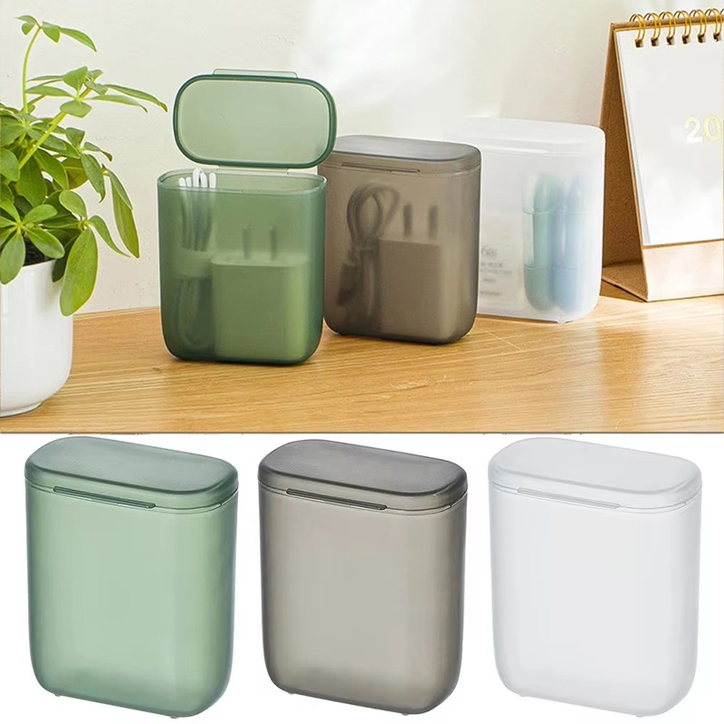 Home Office Organization - Transparente Aufbewahrungsbox für Desktop- und Handy-Datenkabel,