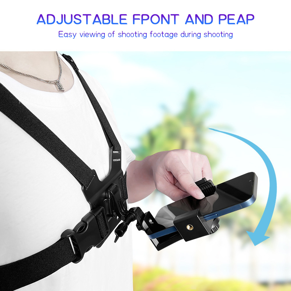 Home Office Gadgets - Brustmontierter Telefonhalter Verstellbare Elastische Brust-Telefonhalterung 360°