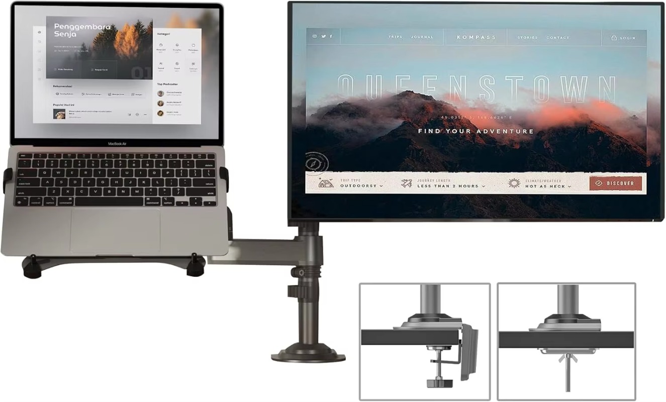 2-in-1-Kombinations-Laptophalt – Monitor Arm Dual Bewertung und Preis