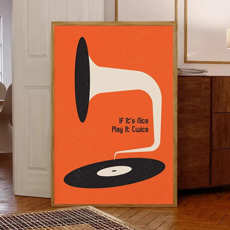 Mid-Century Vinyl-Schallplatte – Home Office Minimalist Bewertung und Preis