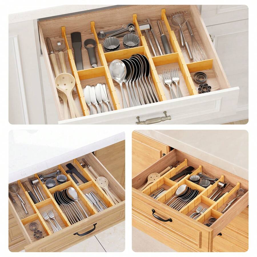 Bambus-Schubladenteiler mit Ei – Home Office Organization Bewertung und Preis