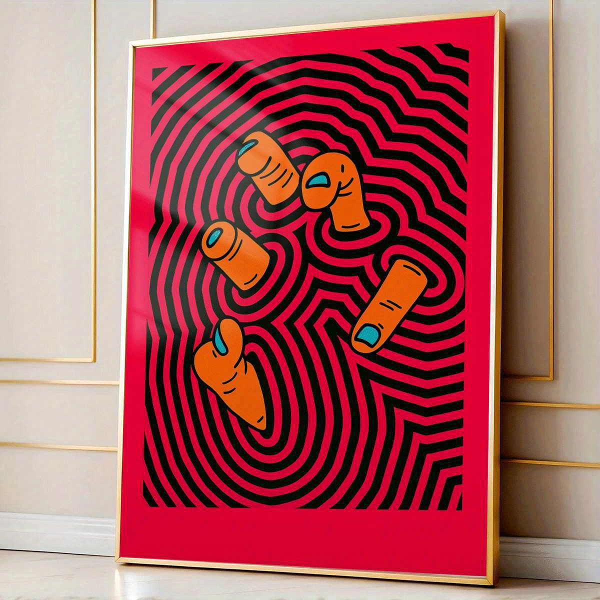 Moderne abstrakte Fingerkunst- – Home Office Minimalist Bewertung und Preis
