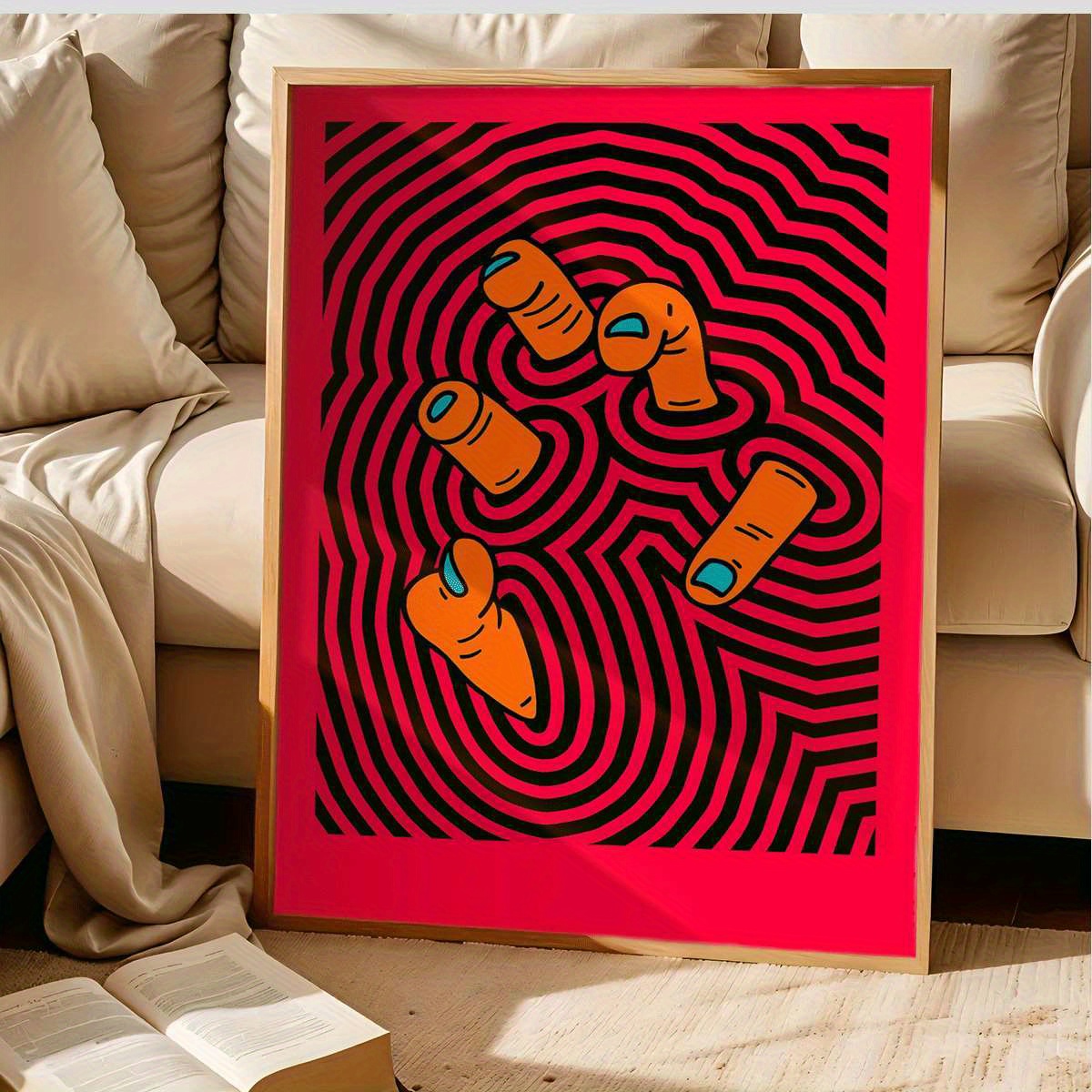 Moderne abstrakte Fingerkunst- – Home Office Minimalist Bewertung und Preis