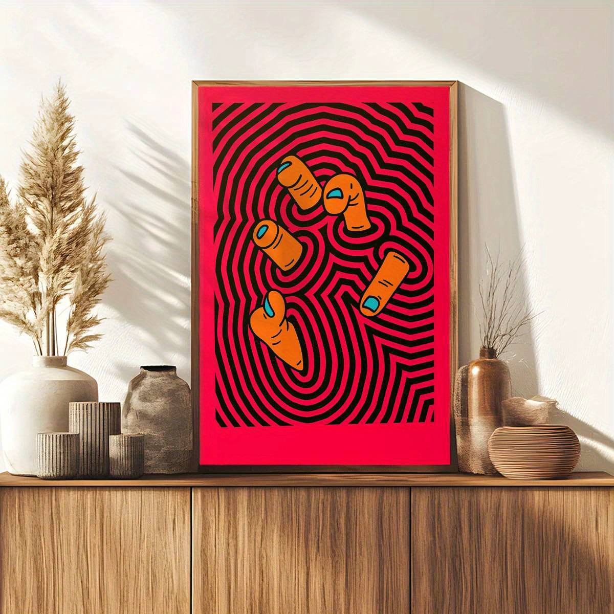 Moderne abstrakte Fingerkunst- – Home Office Minimalist Bewertung und Preis