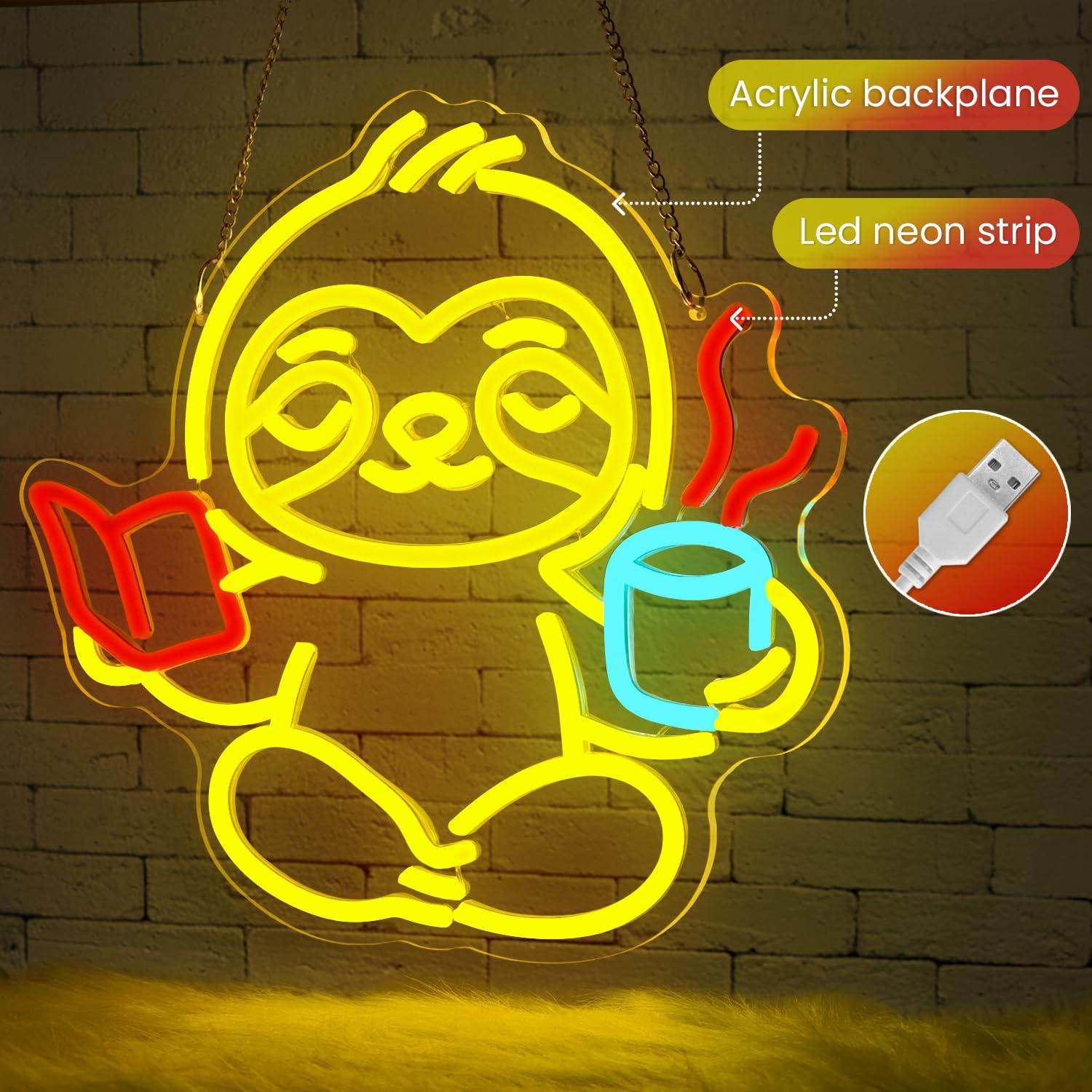 Faultier Neon-Schild USB Dimmb – Home Office Gifts Bewertung und Preis