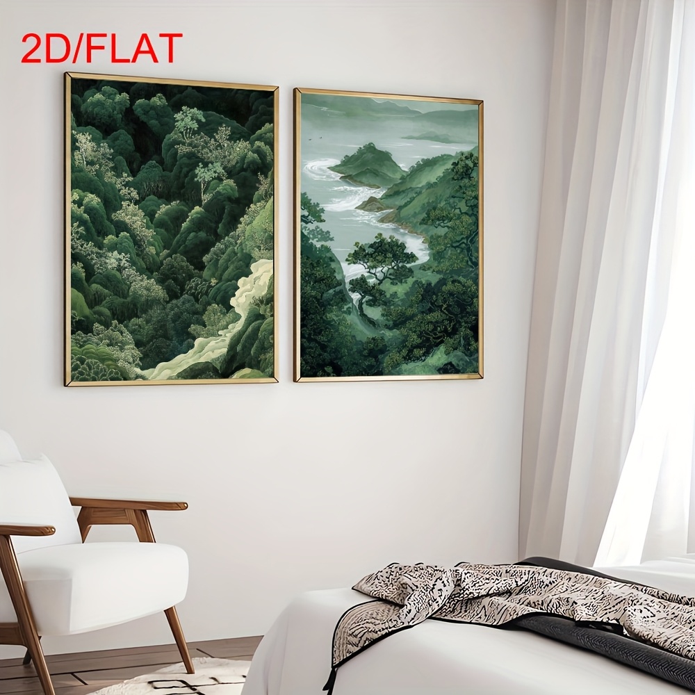 2 Stück Moderne Grüne Wald- un – Home Office Minimalist Bewertung und Preis