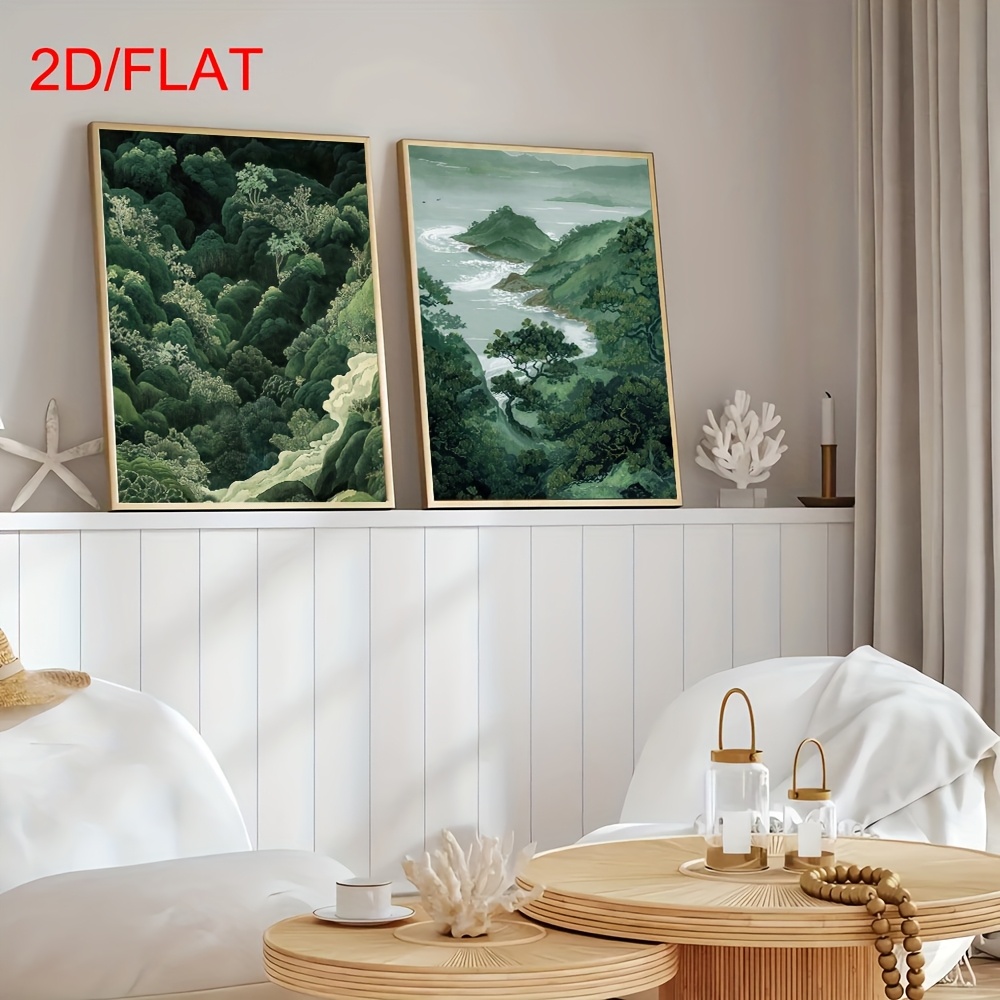2 Stück Moderne Grüne Wald- un – Home Office Minimalist Bewertung und Preis